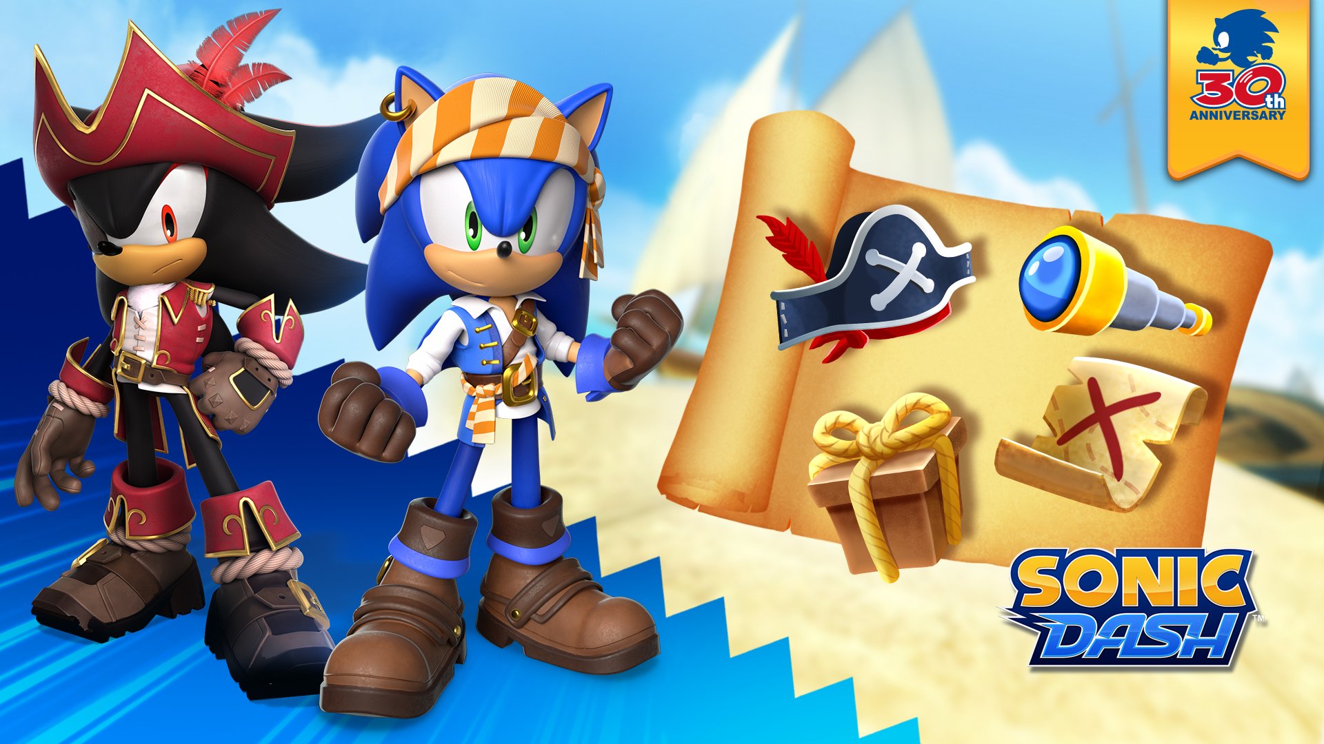 Pirate Sonic And Shadow Join Sonic Dash Tails Channel - roblox pirates life